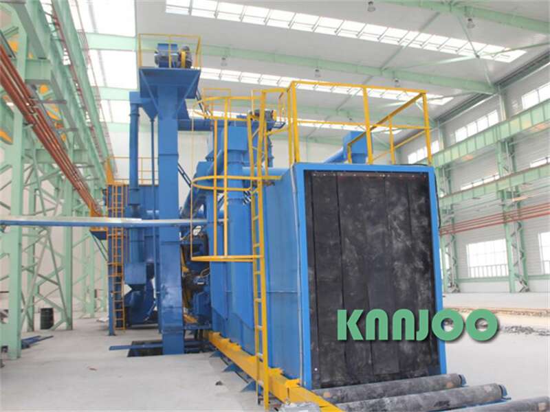 In which industries are shot blasting machines widely used?
