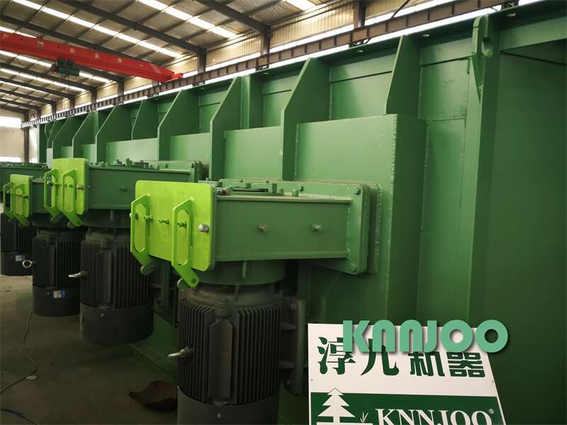 The shot blasting machine manufactured for Doosan Korea equipped with six 45kW blast wheels has been